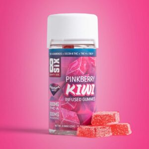 Pinkberry Kiwi THCA Gummies - 1000mg Sweet & Tangy Houston Edibles